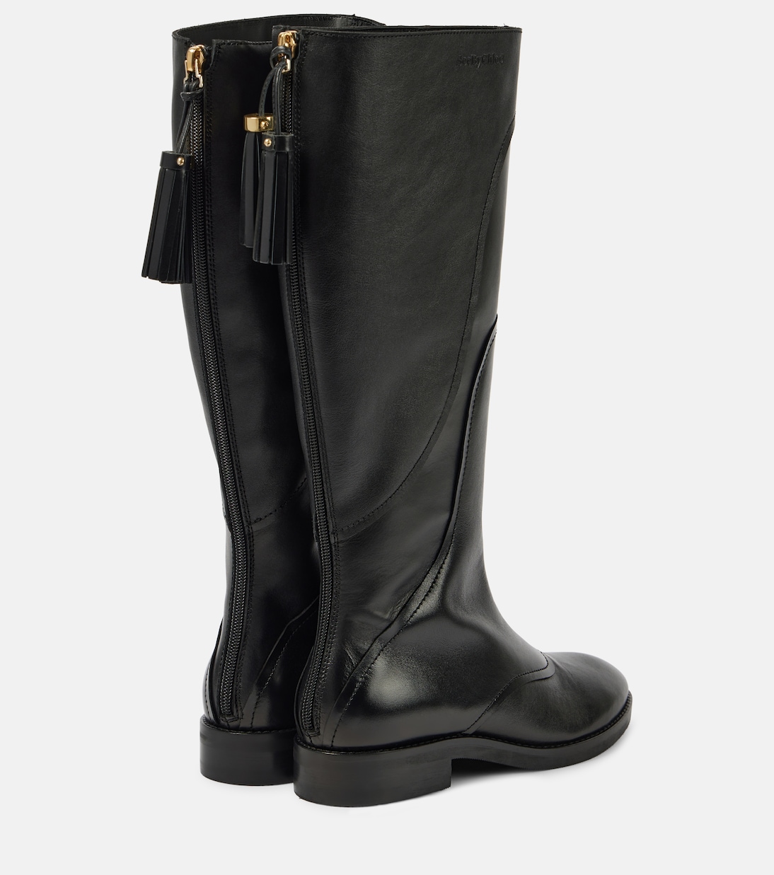 Tassel leather knee-high boots | See By Chloé