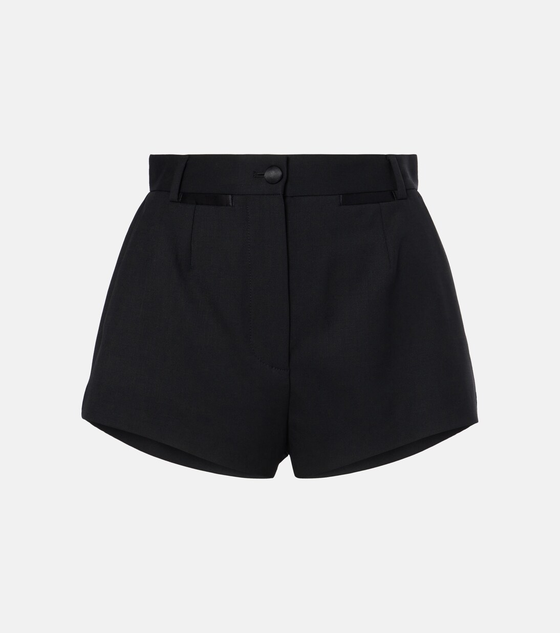 High-Rise Shorts aus Wolle und Seide | Dolce&Gabbana