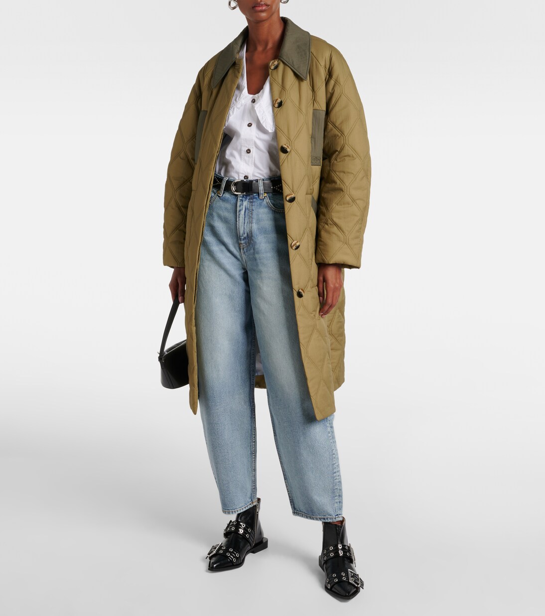 Jean barrel à taille haute | Ganni