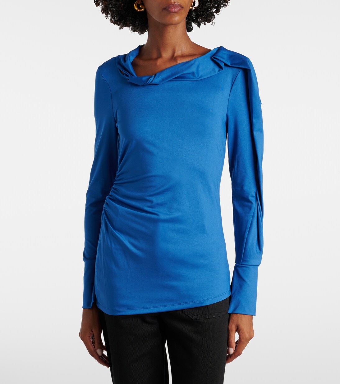 Ruched asymmetric jersey top  | Victoria Beckham
