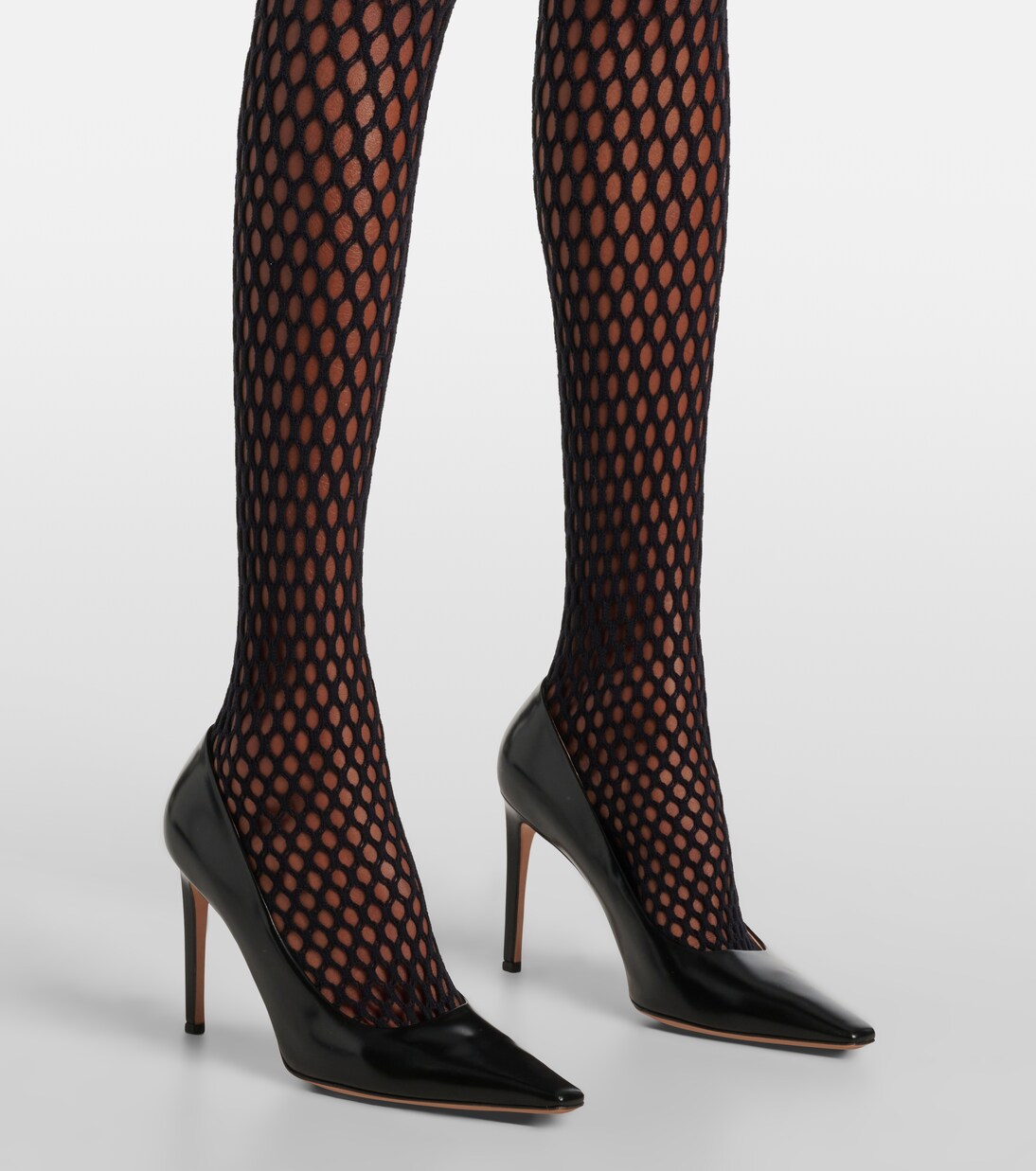 x RHW Web wool-blend tights | Wardrobe.NYC