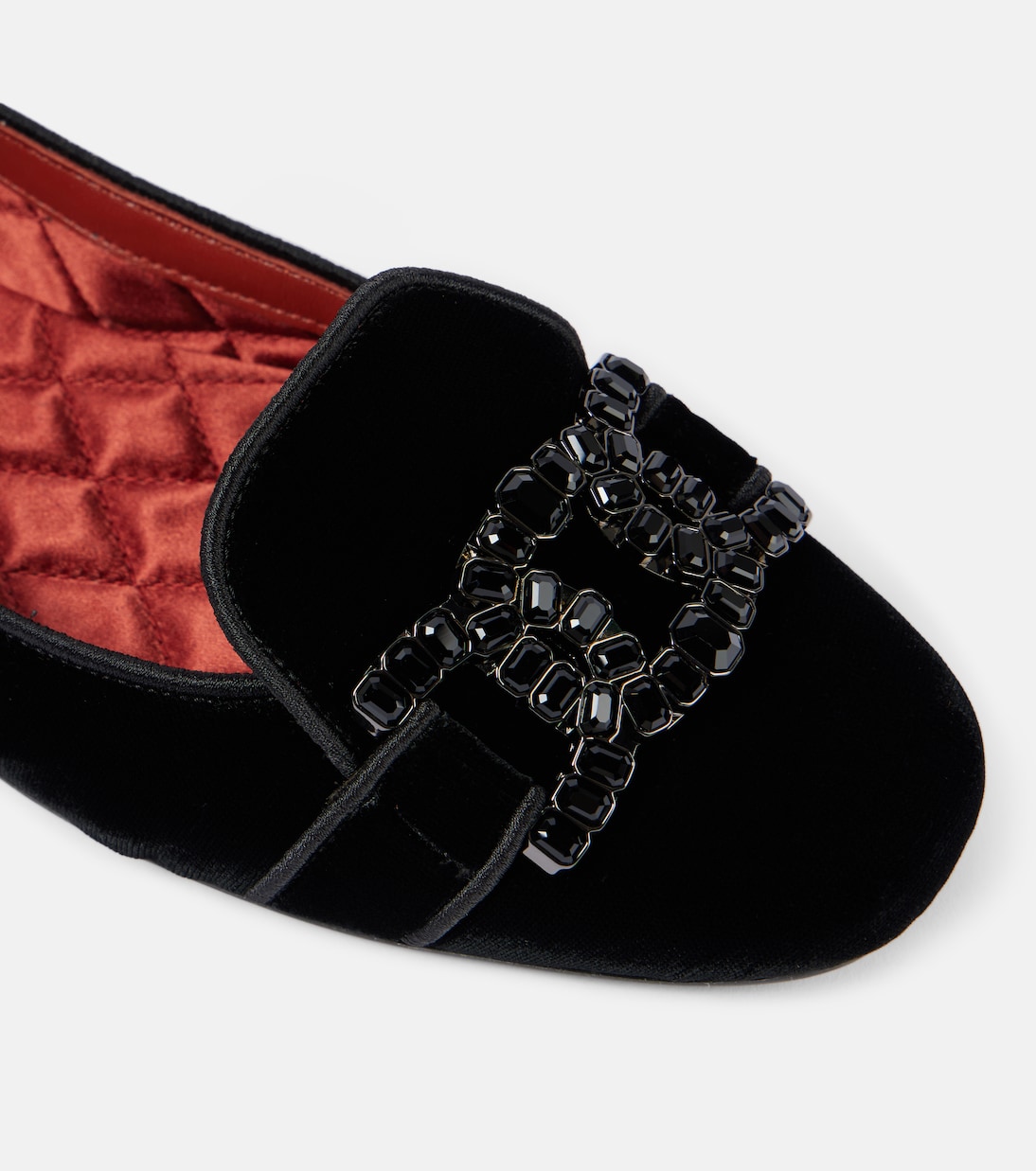 Kate crystal-embellished velvet ballet flats | Tod's