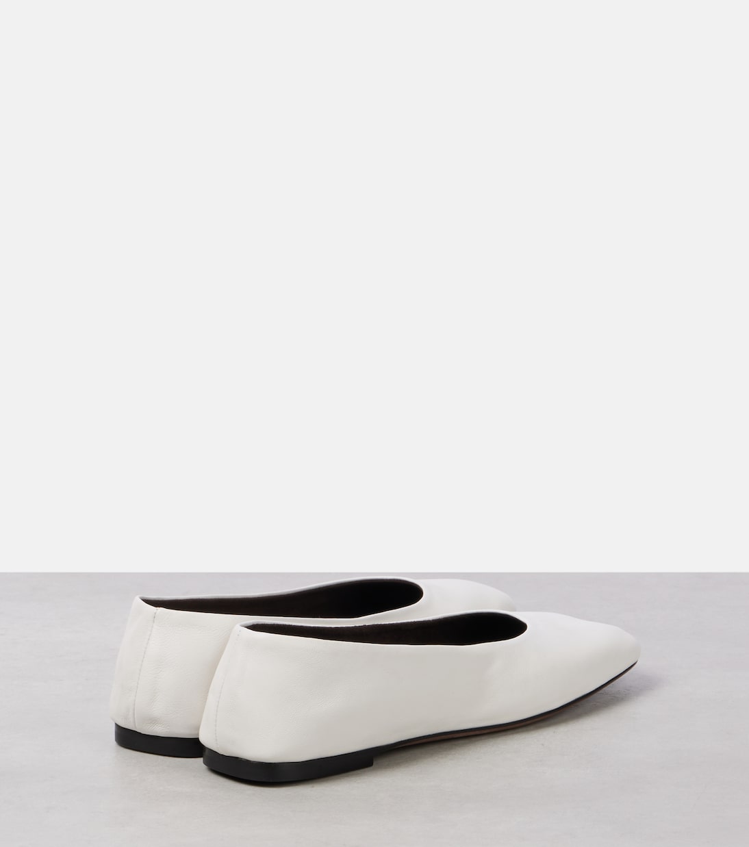 Square leather ballet flats | The Row