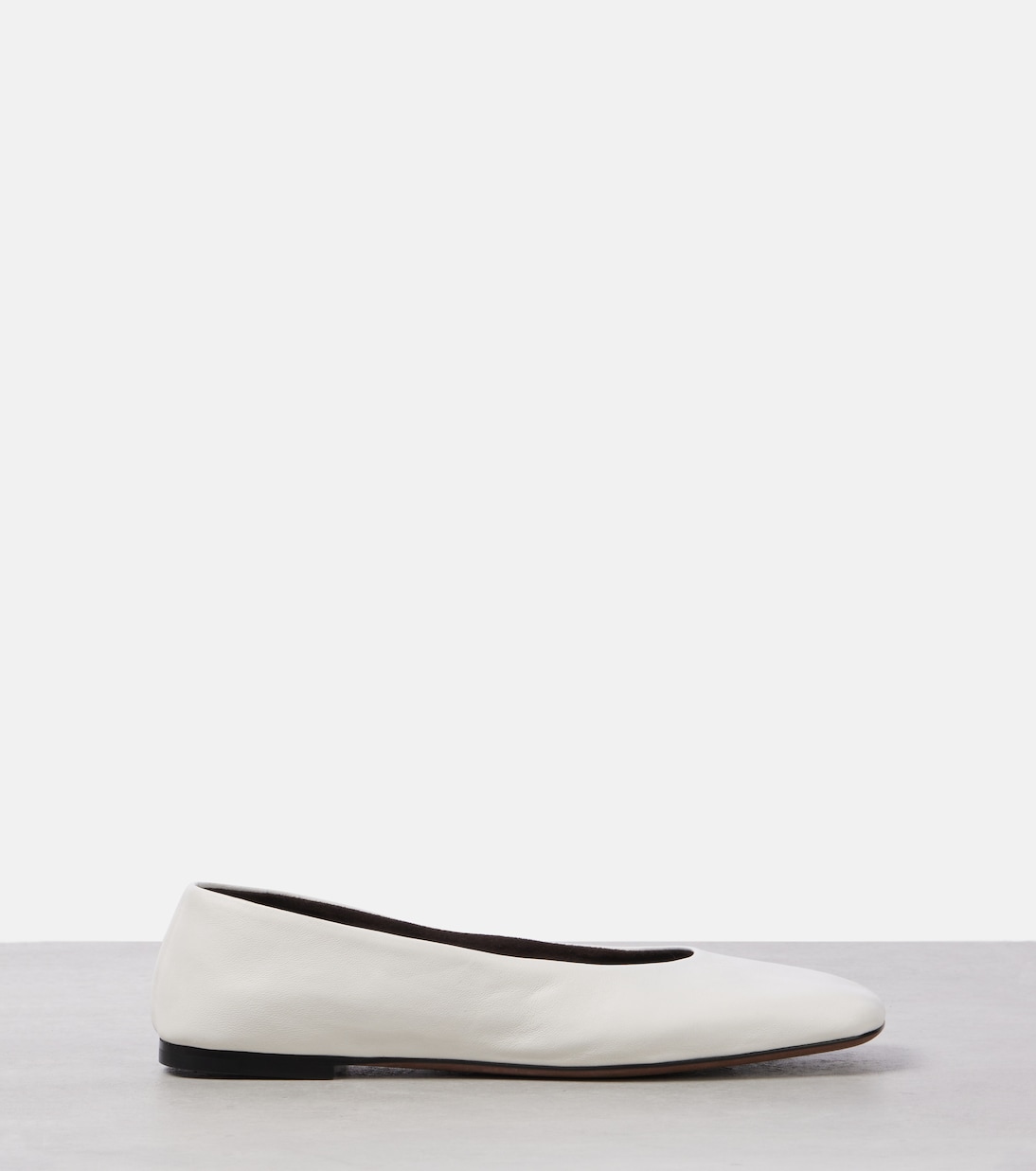 Square leather ballet flats | The Row