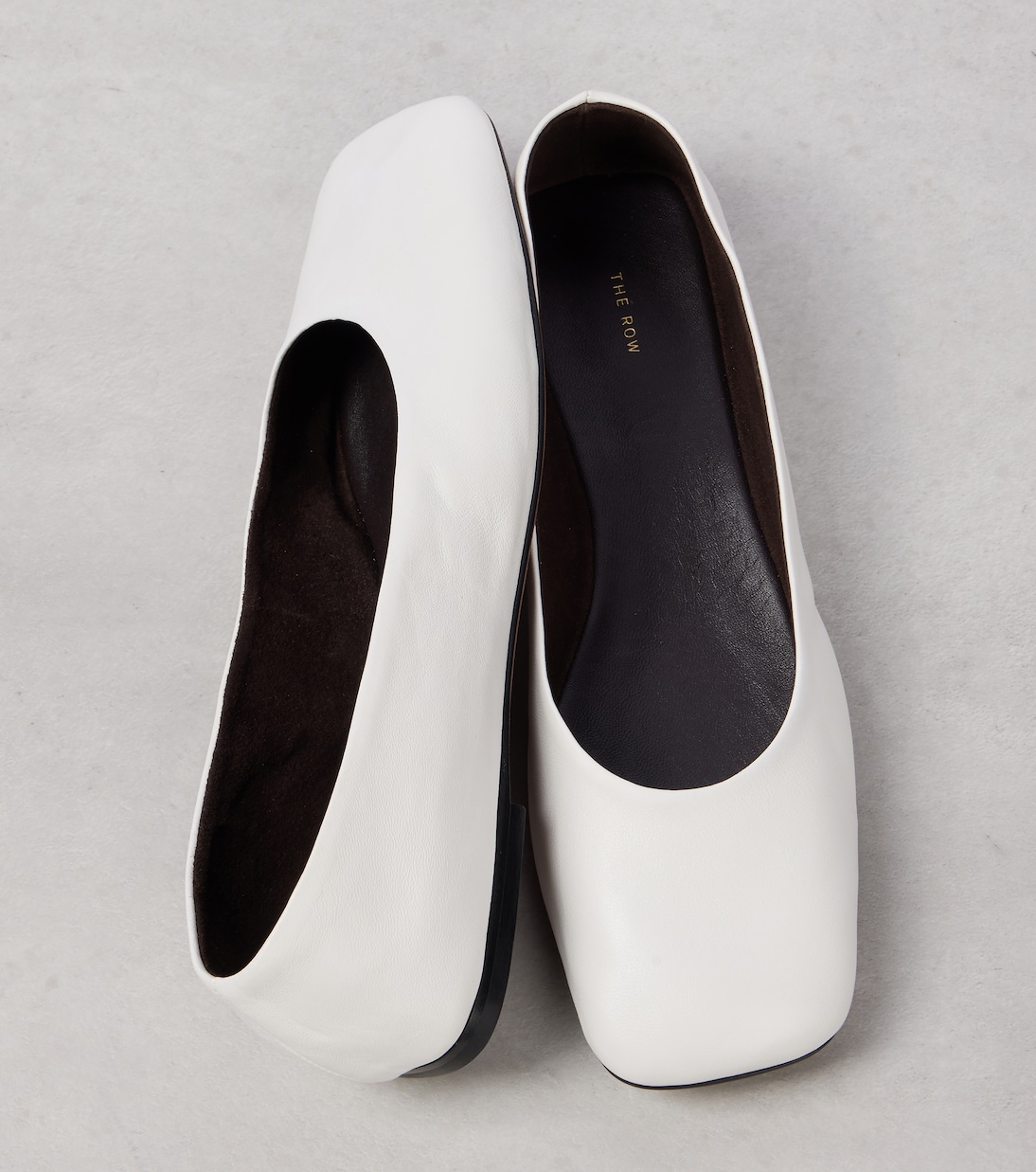 Square leather ballet flats | The Row