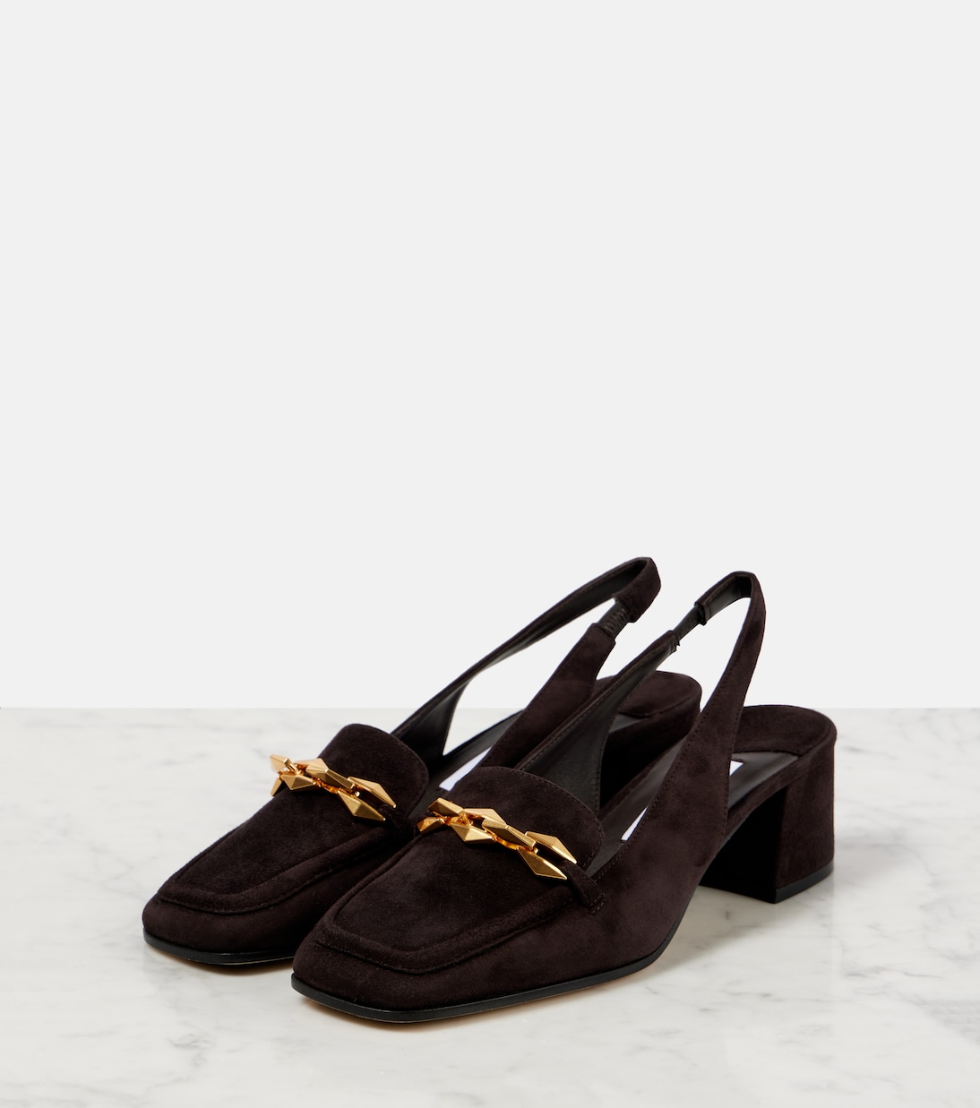 Diamond Tilda 45 suede slingback pumps | Jimmy Choo