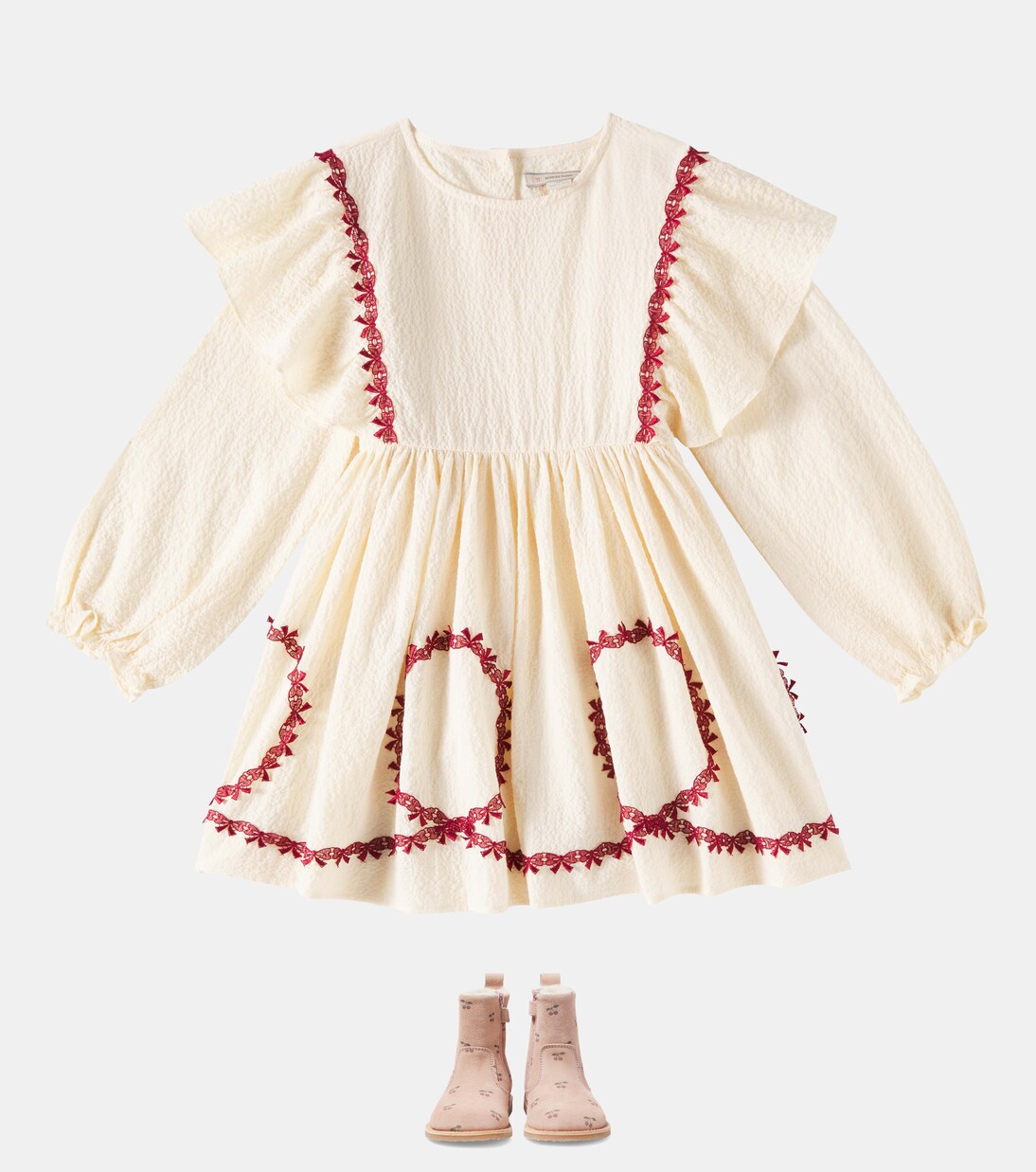 Besticktes Kleid Fee aus Baumwolle | Konges Sløjd