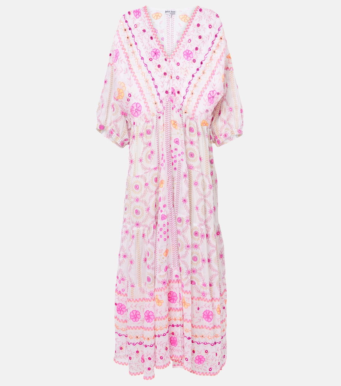 Robe longue imprimée en coton  | Juliet Dunn