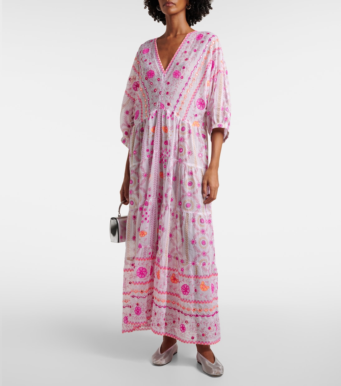 Robe longue imprimée en coton  | Juliet Dunn