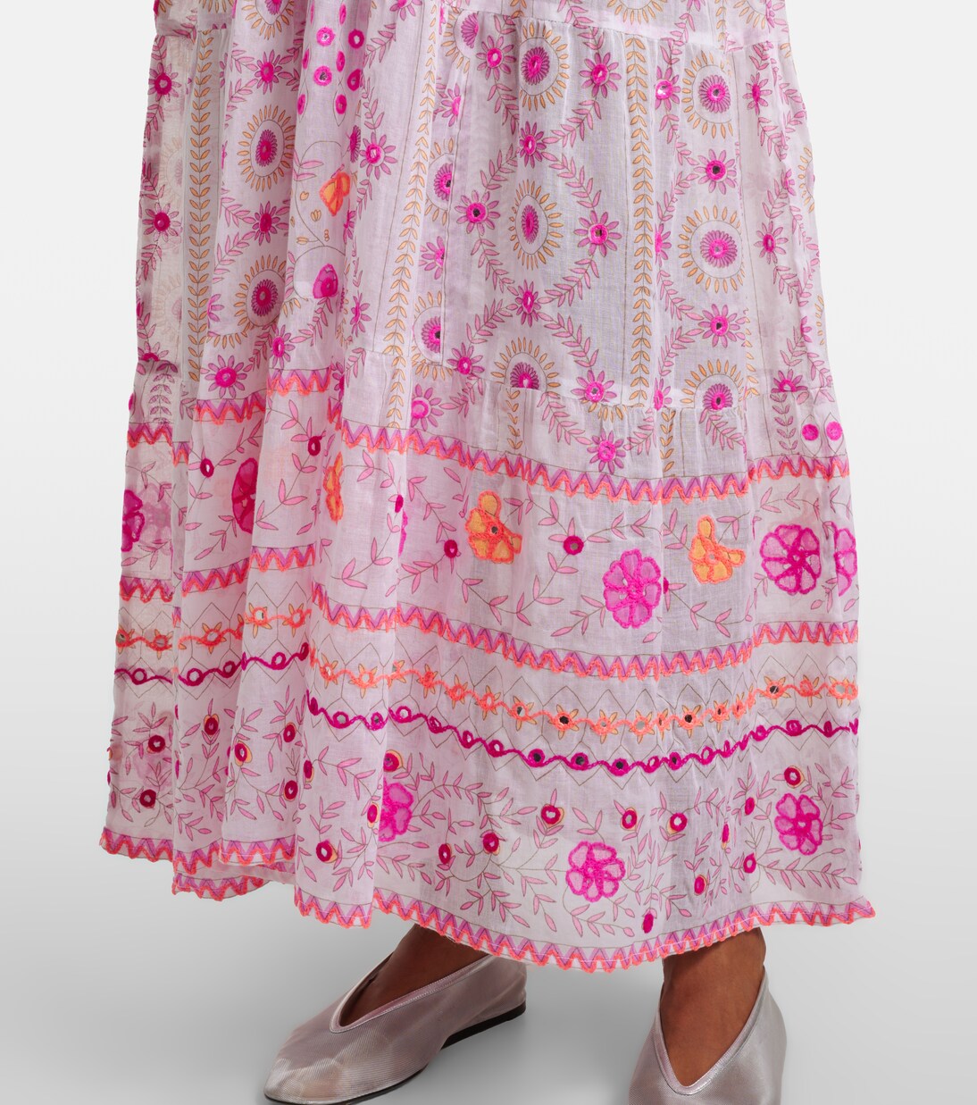 Robe longue imprimée en coton  | Juliet Dunn