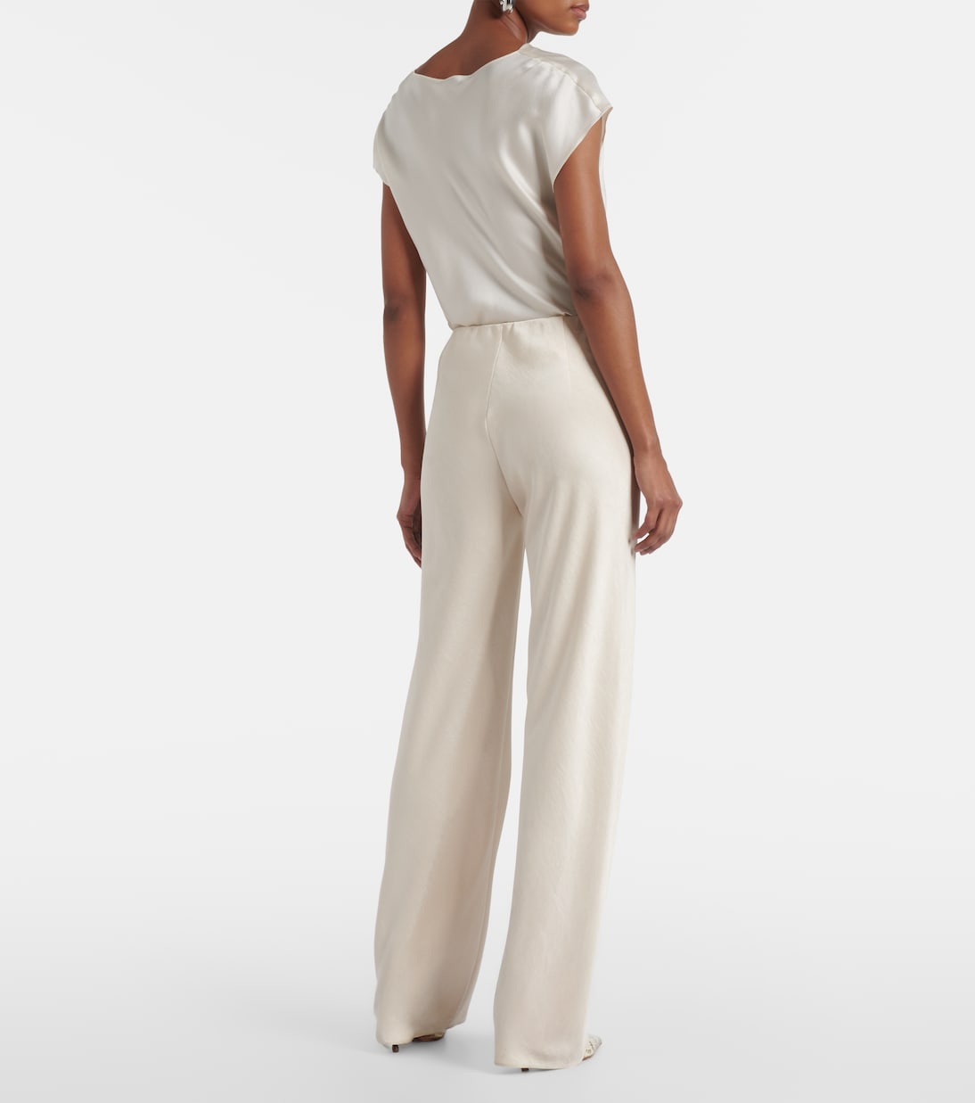 Weite High-Rise-Hose aus Satin | Vince