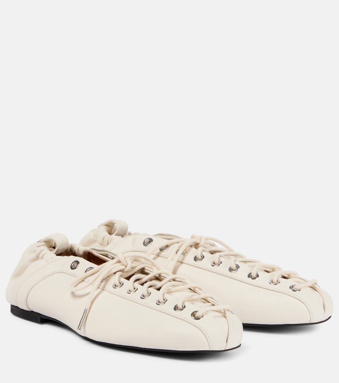 Lace-up ballet flats | Ganni