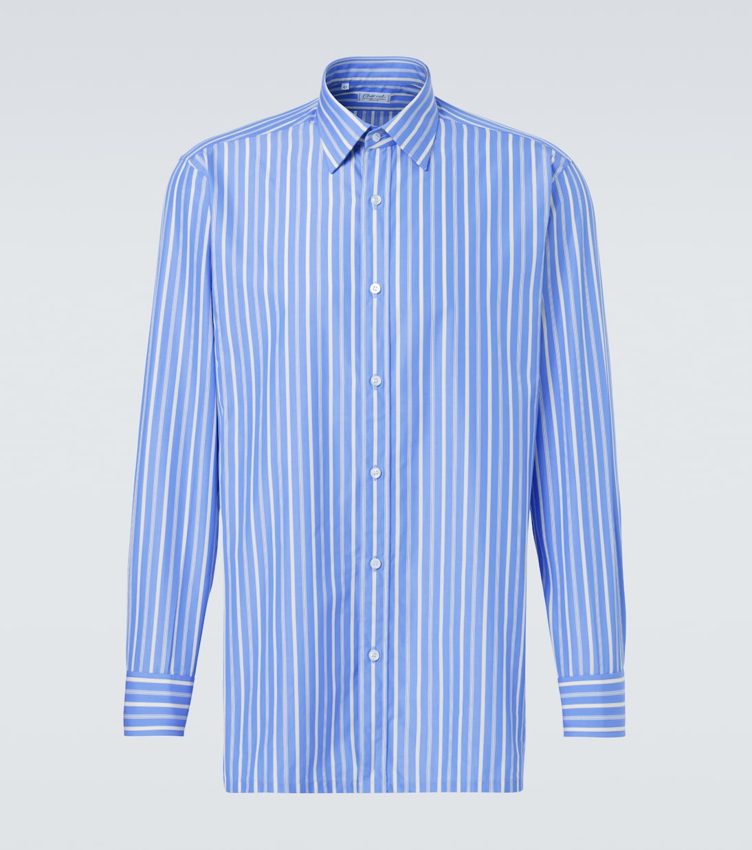Striped cotton poplin shirt | Charvet