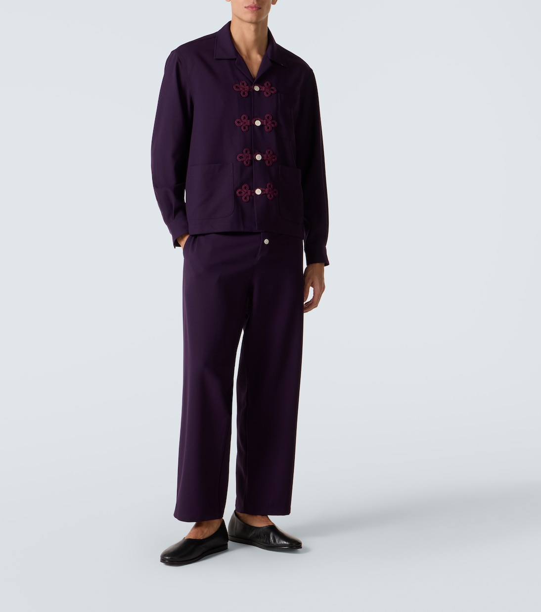 Astor embroidered wool shirt | Bode