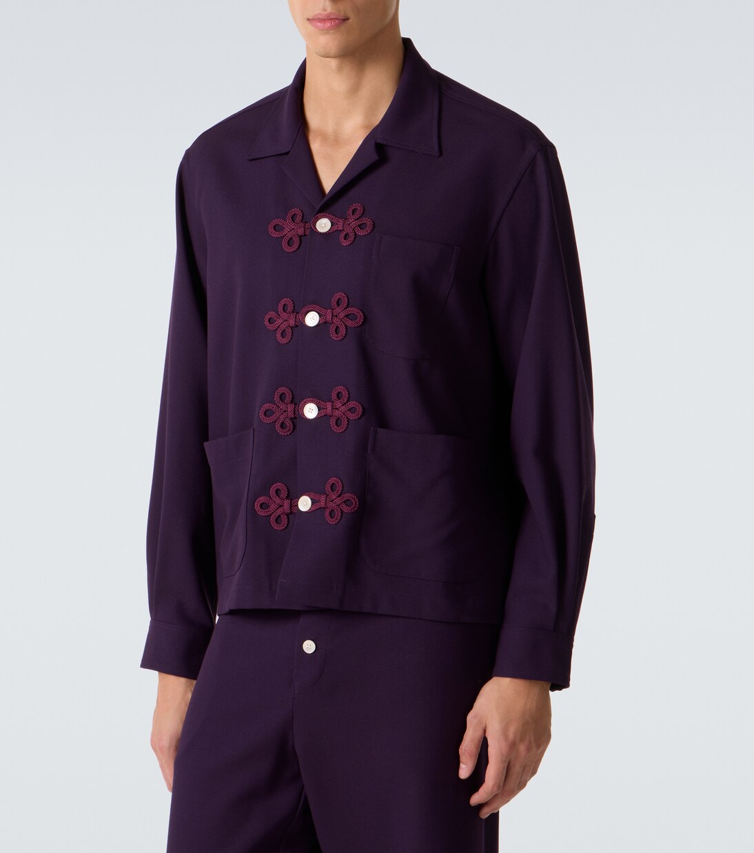 Astor embroidered wool shirt | Bode