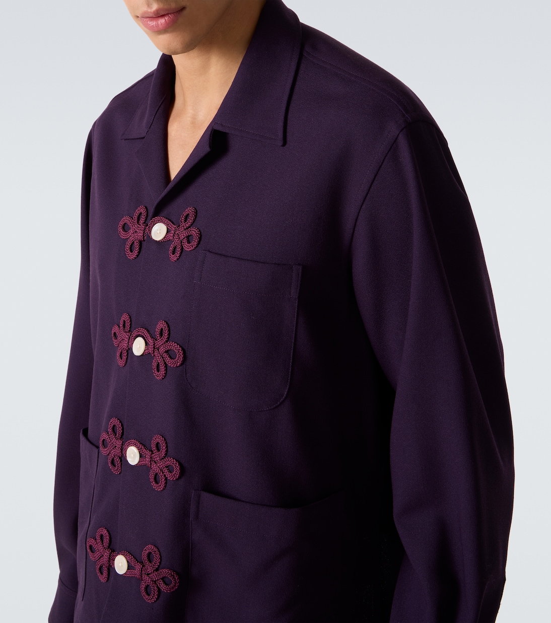 Astor embroidered wool shirt | Bode