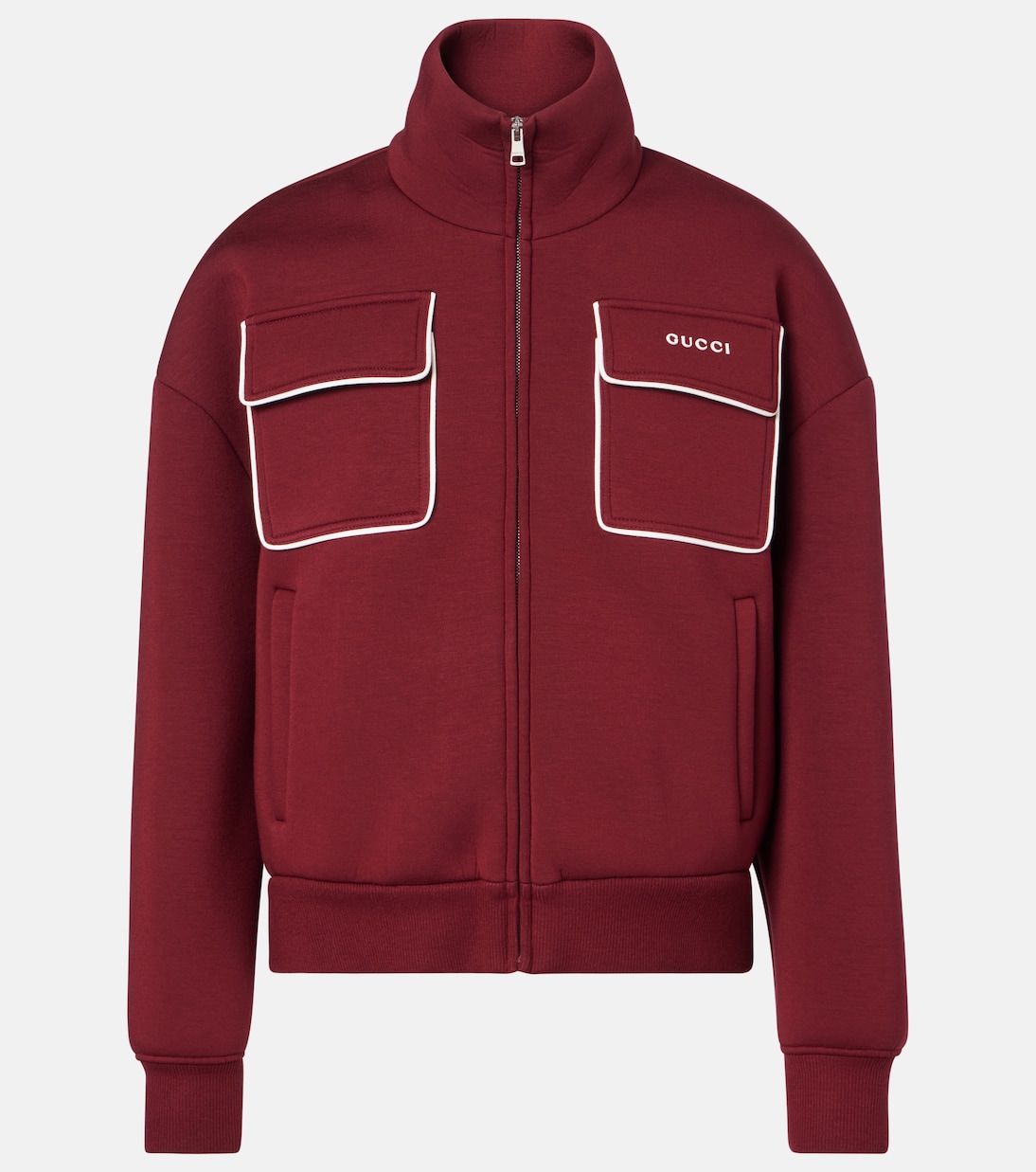 Logo jersey zip-up sweatshirt | Gucci