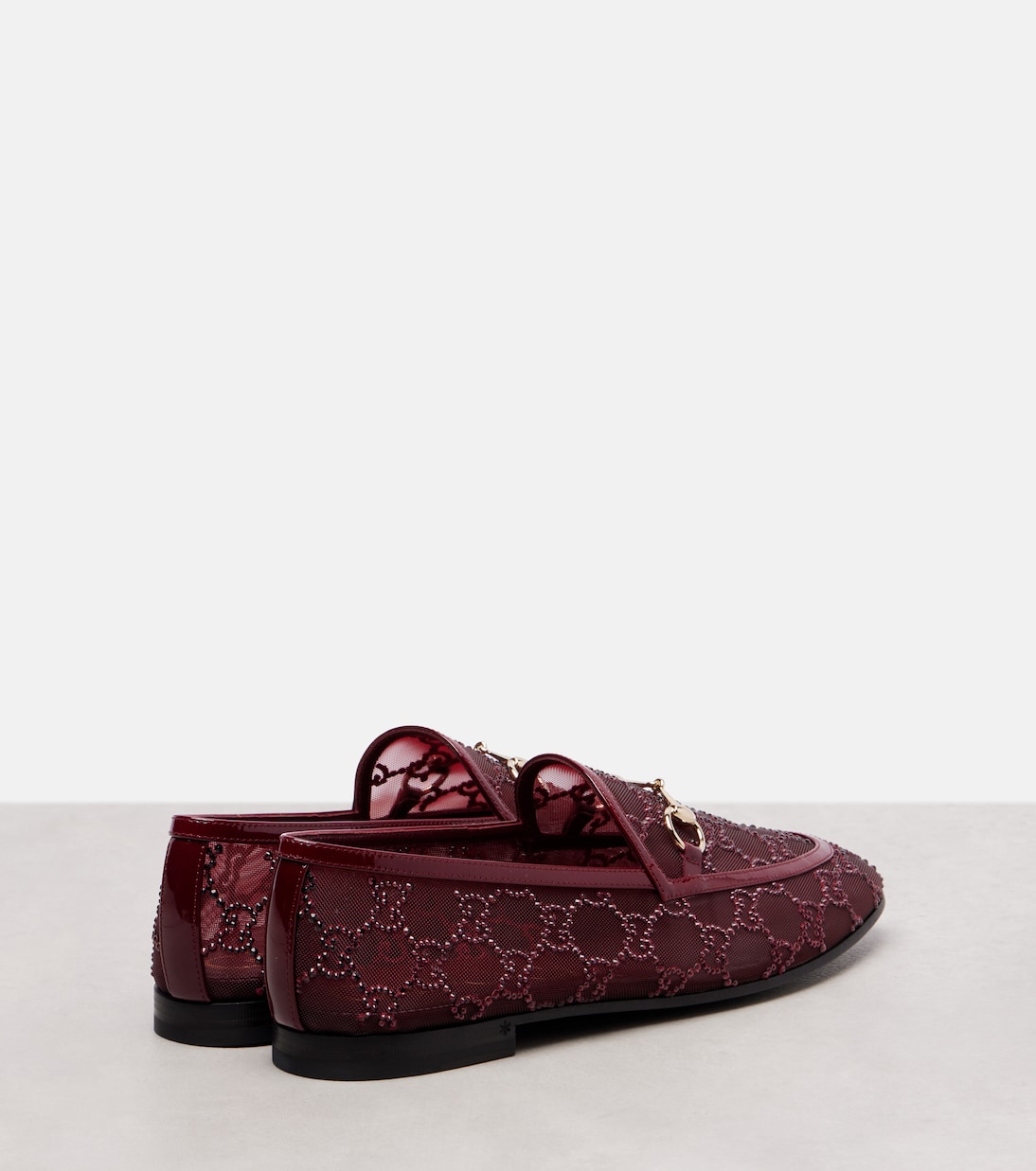 New Jordaan leather-trimmed mesh loafers | Gucci