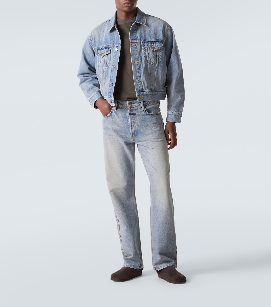 Faded mid-rise straight jeans | Fear of God