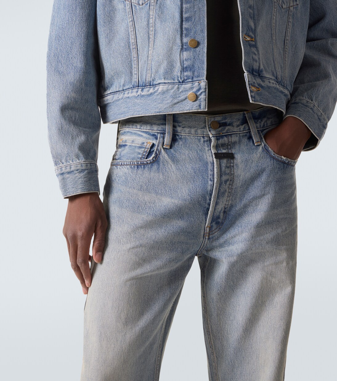 Faded mid-rise straight jeans | Fear of God
