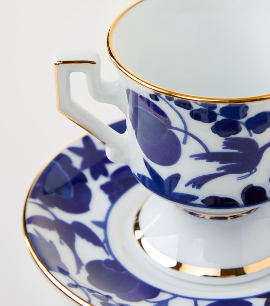 Set de 2 tasses à expresso Wildbird Blu avec soucoupes  | La DoubleJ