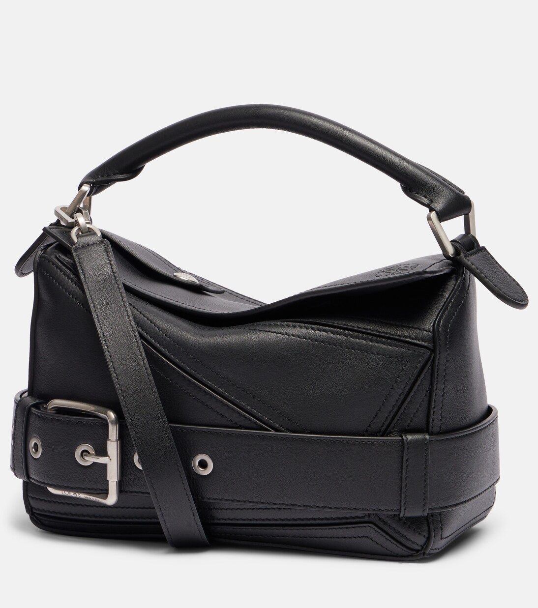 Puzzle Biker Small leather tote bag  | Loewe