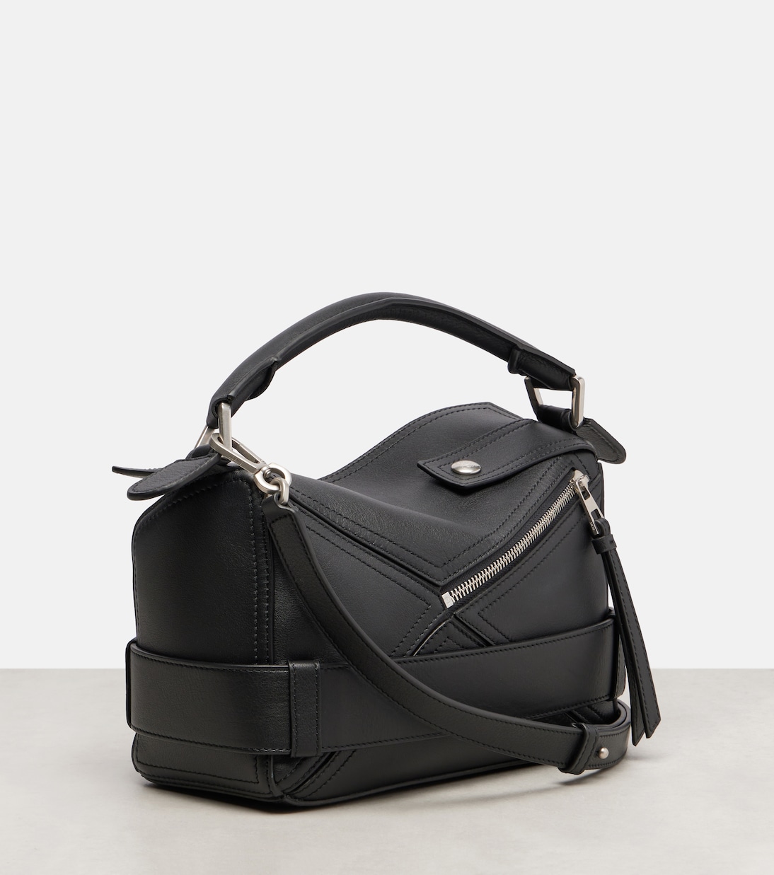 Puzzle Biker Small leather tote bag  | Loewe