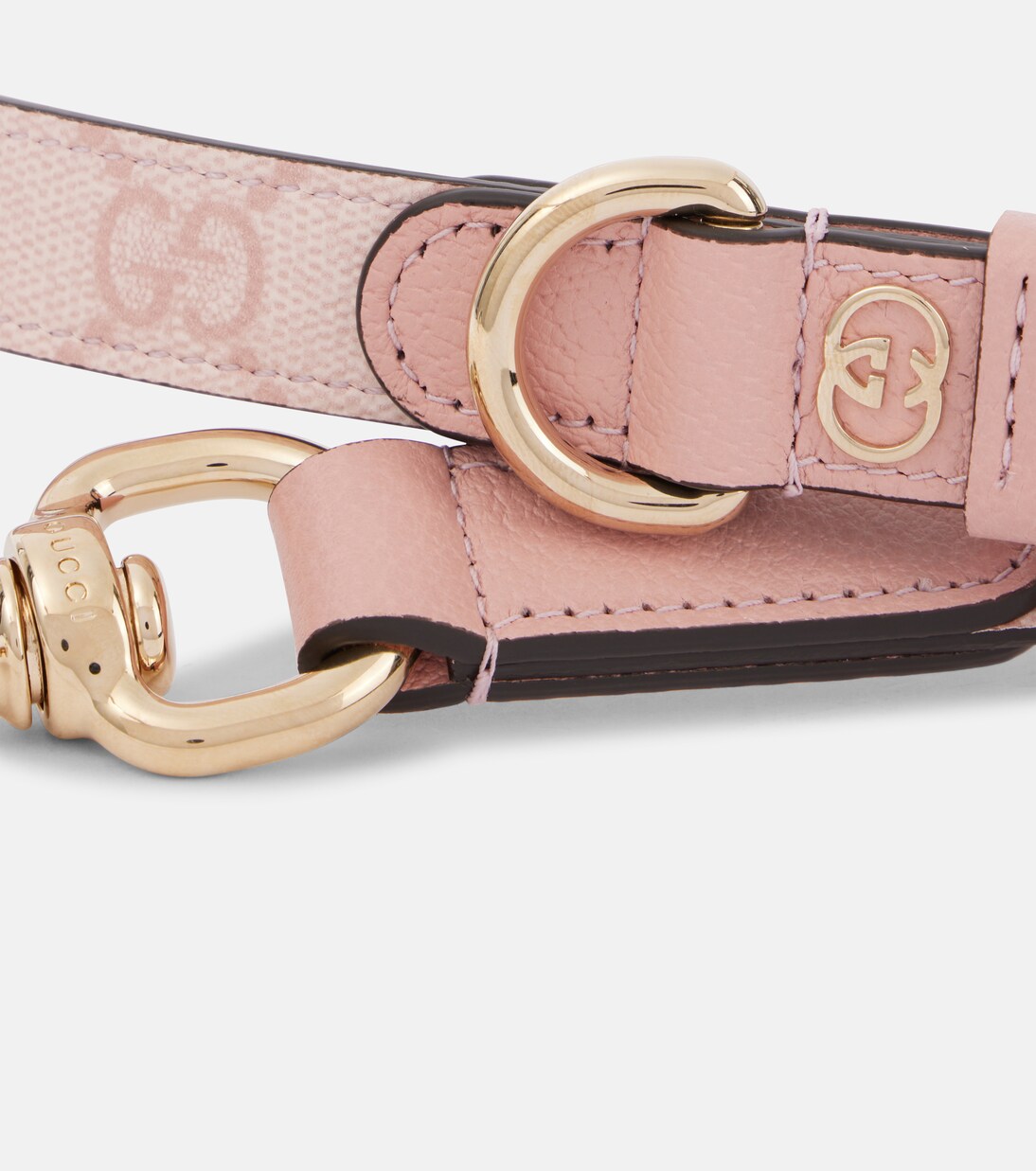 GG leather-trimmed dog leash | Gucci