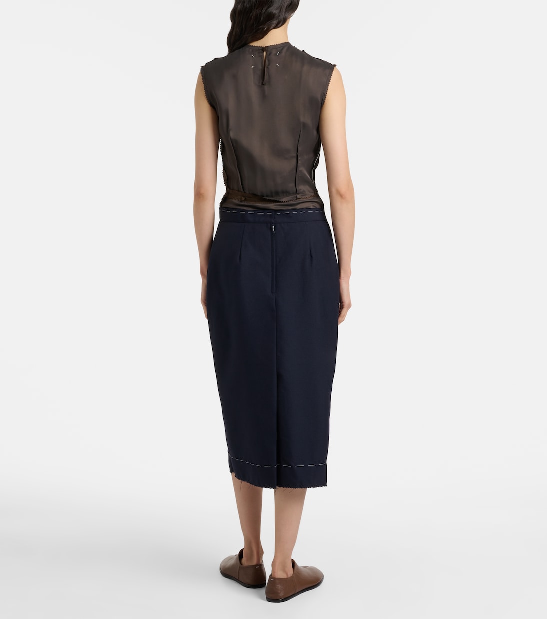 Midikleid aus Twill | Maison Margiela