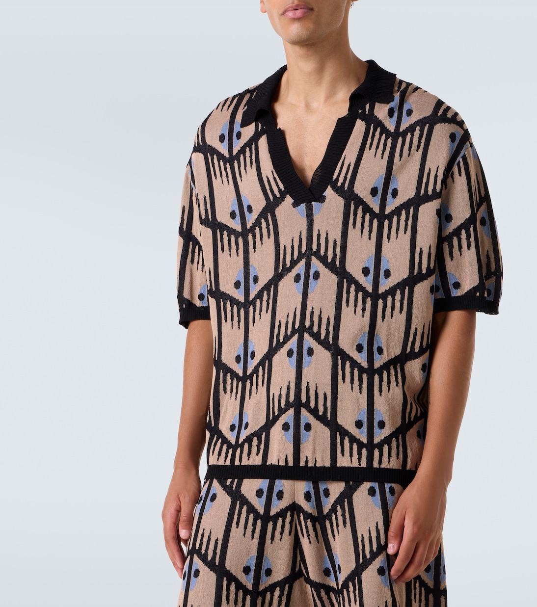 Jacquard polo shirt | Commas