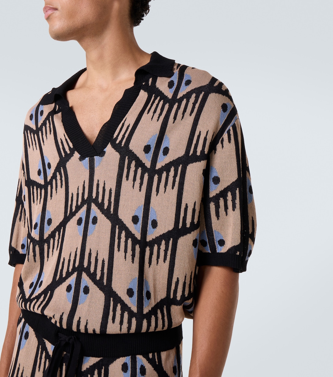 Jacquard polo shirt | Commas