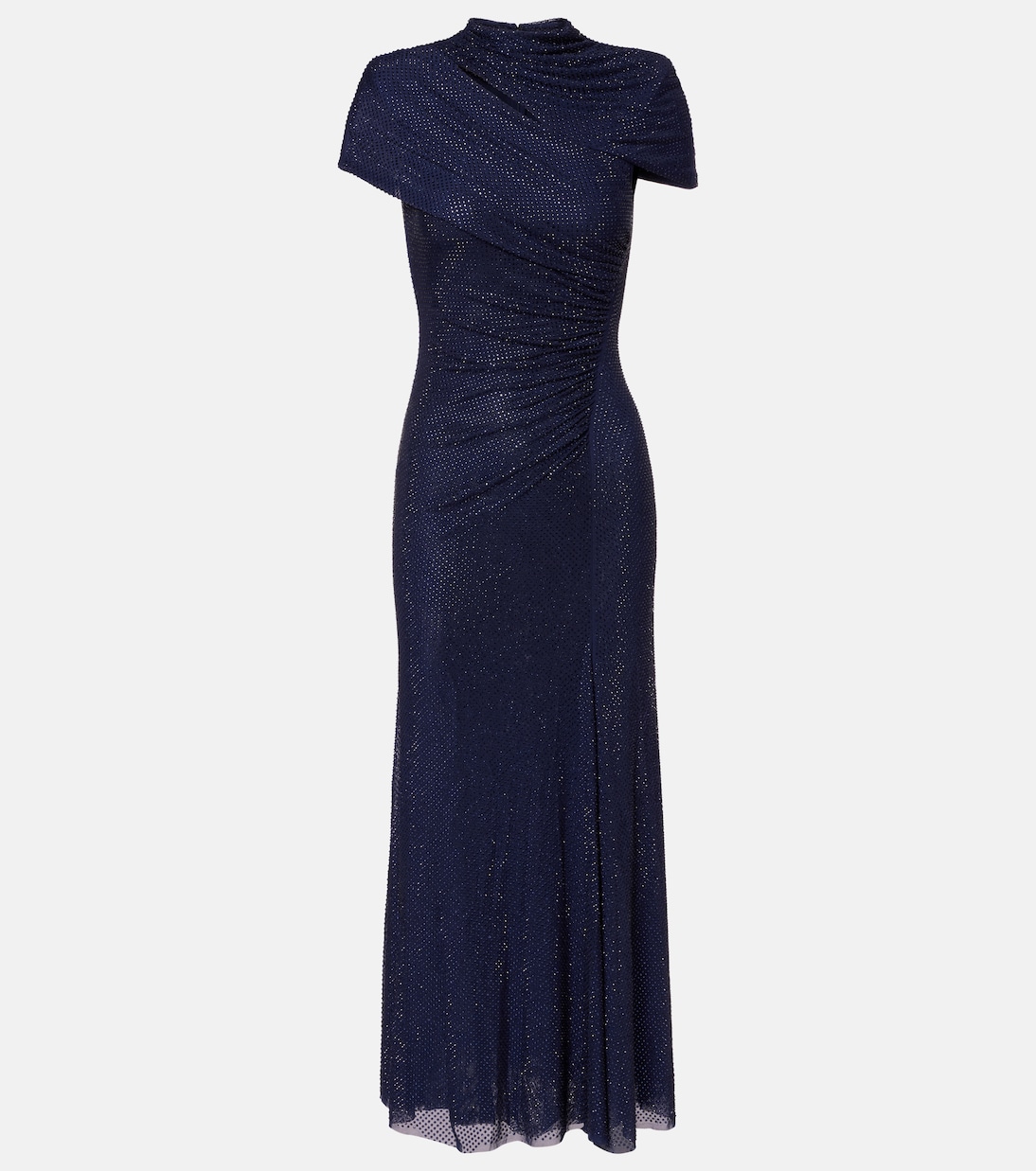 Midikleid aus Mesh mit Kristallen | Self-Portrait