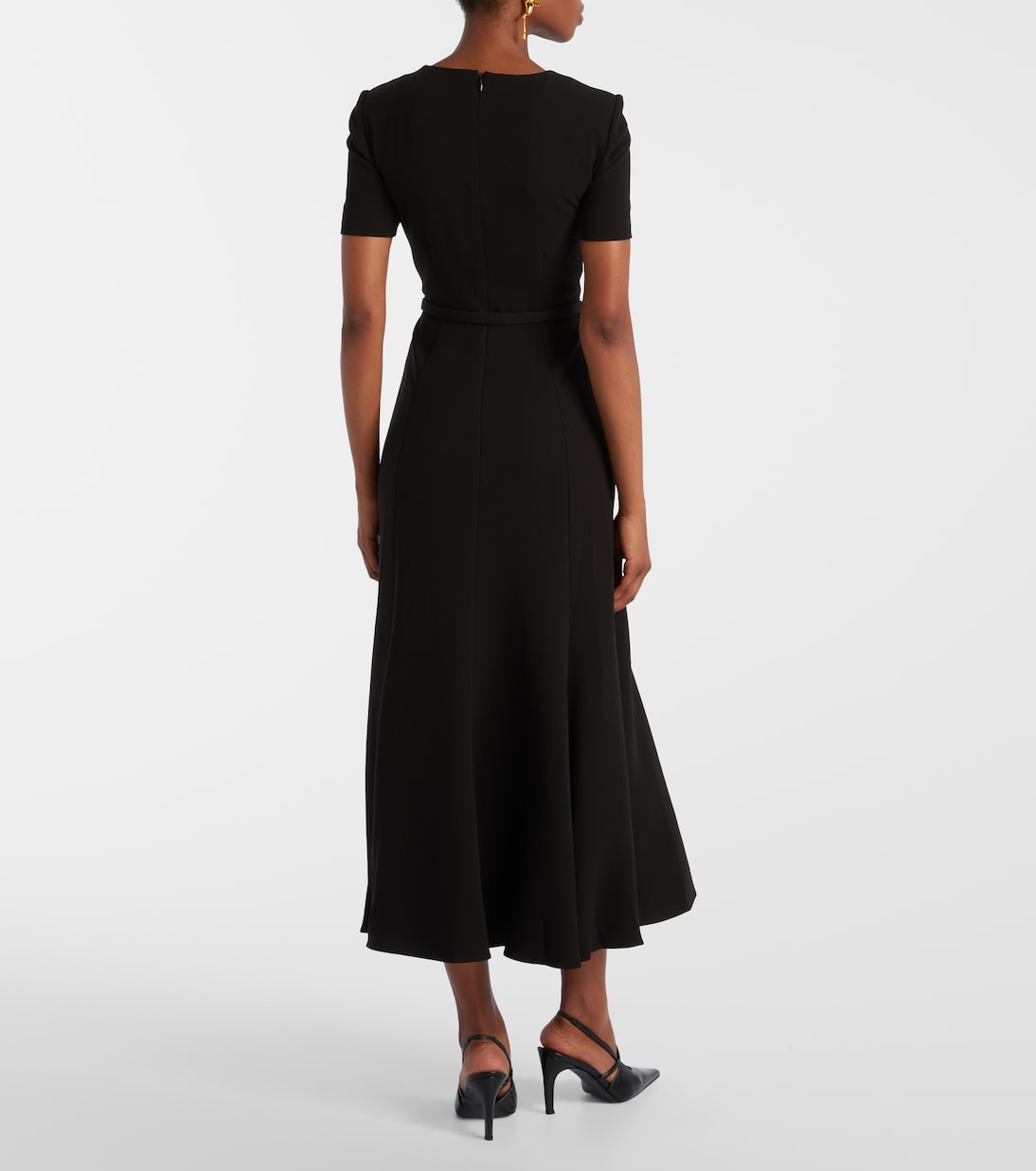 Robe midi en crêpe | Roland Mouret