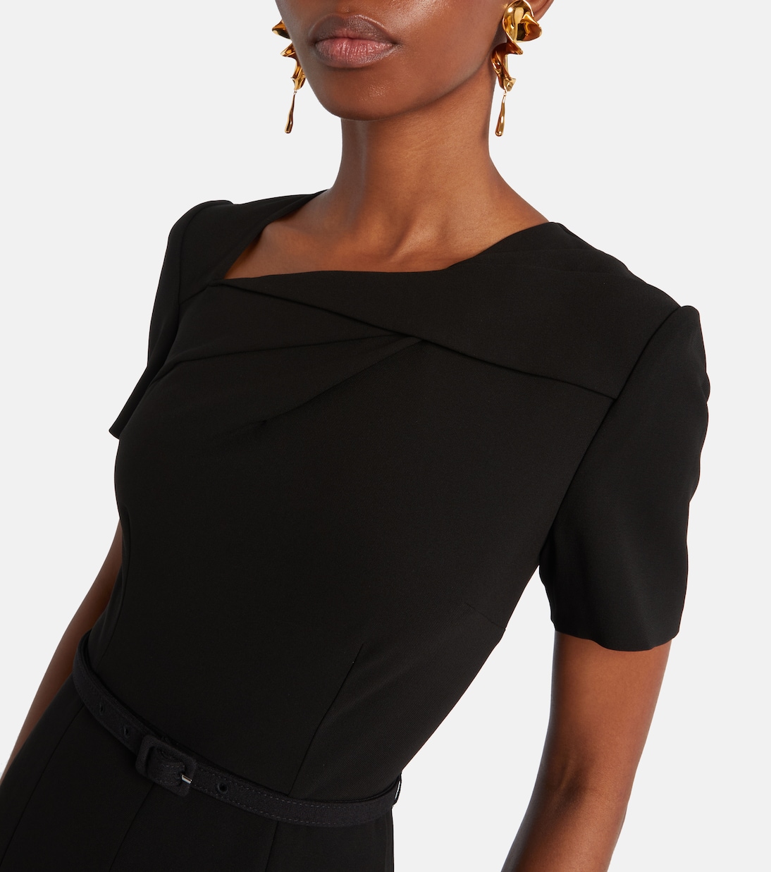 Robe midi en crêpe | Roland Mouret