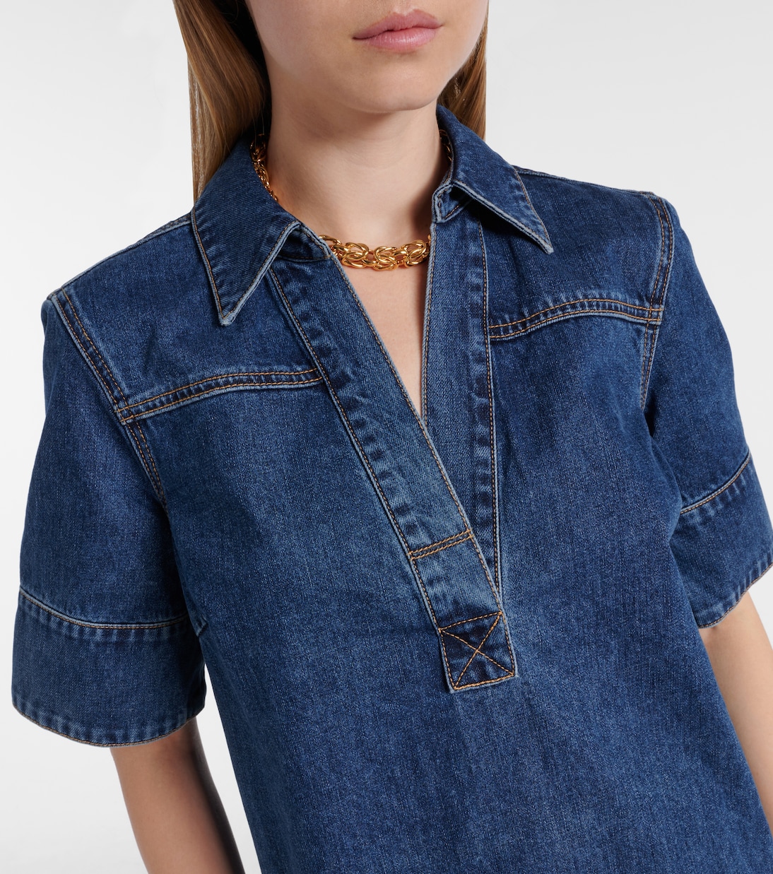 Denim shirt dress | Veronica Beard
