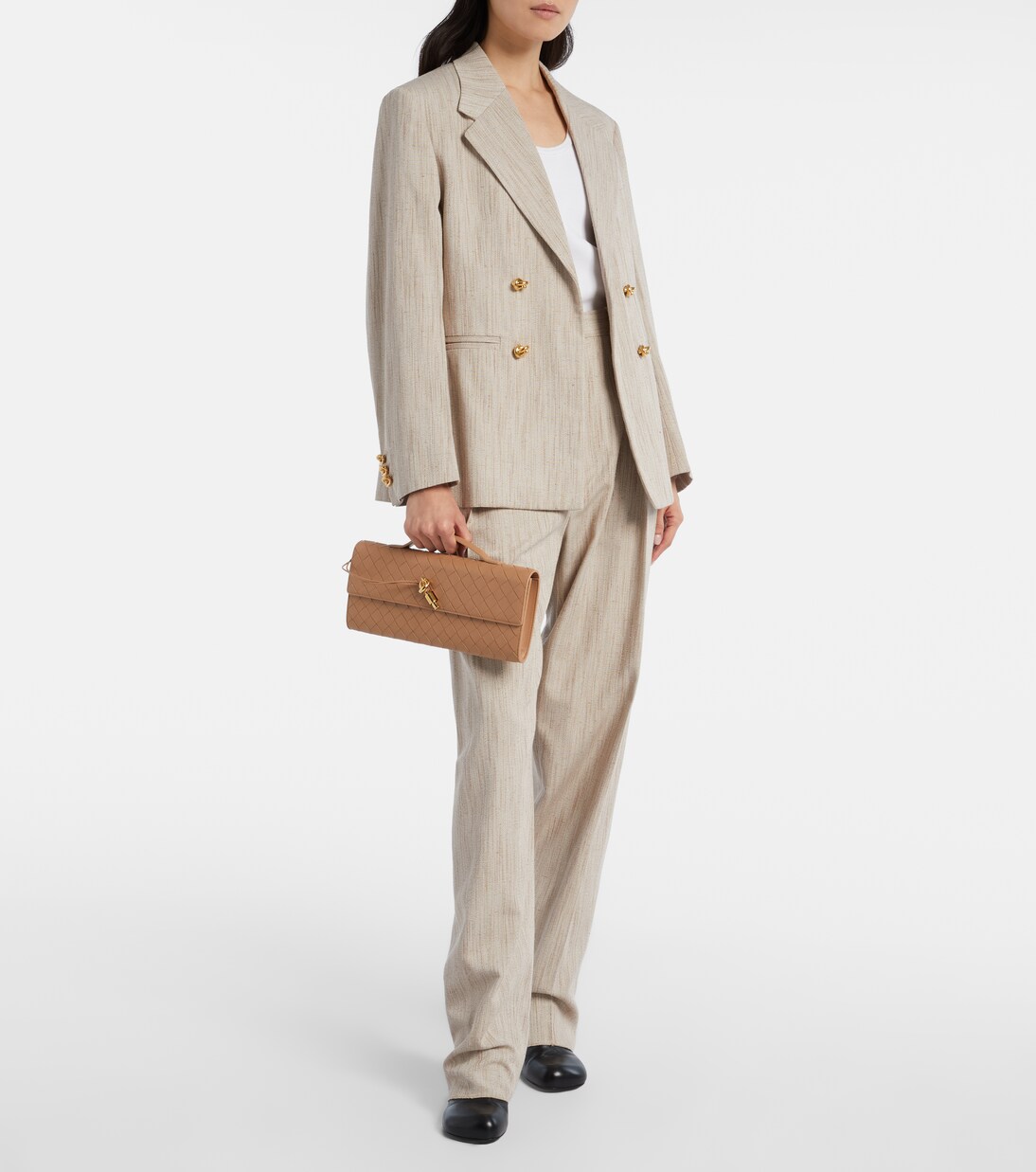 Andiamo Intrecciato leather clutch | Bottega Veneta