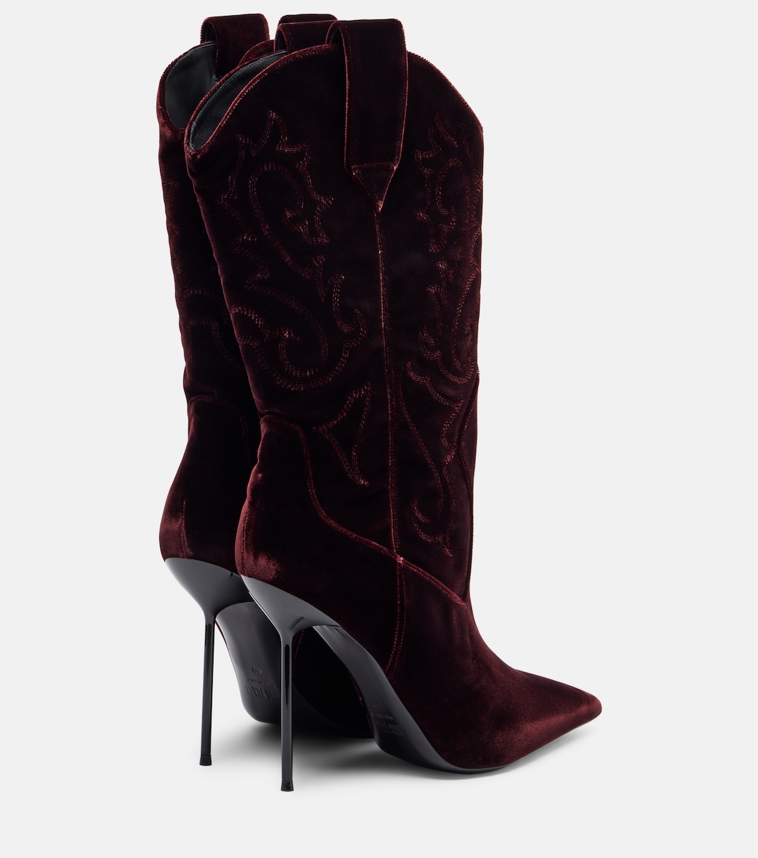 Lidia 105 velvet mid-calf boots | Paris Texas