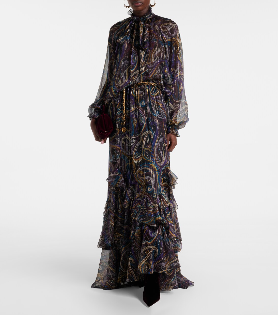 Lidia 105 velvet mid-calf boots | Paris Texas