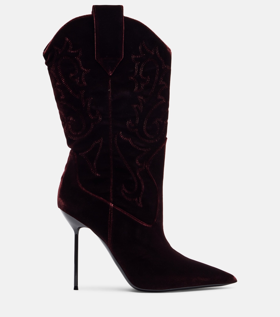 Lidia 105 velvet mid-calf boots | Paris Texas