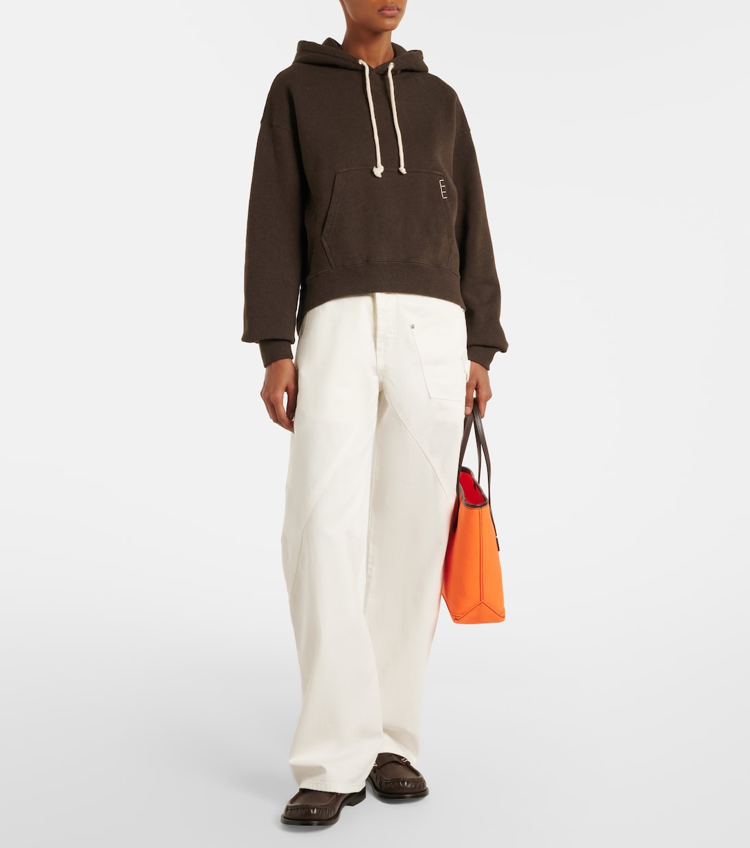 Cropped cotton hoodie | JW Anderson