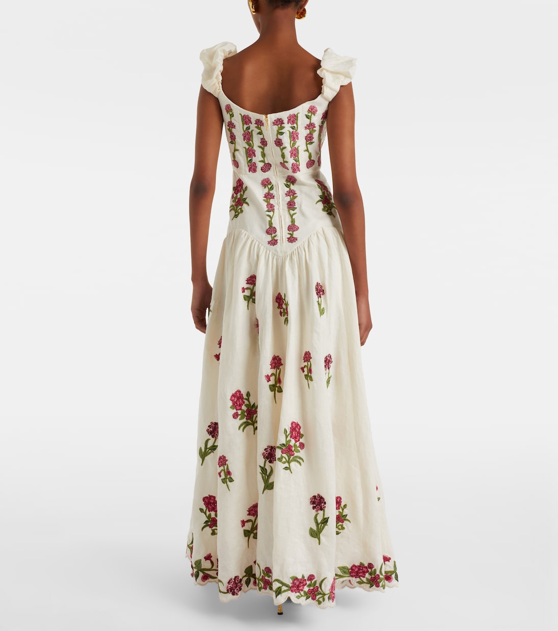 Siembra embroidered linen maxi dress | Agua by Agua Bendita