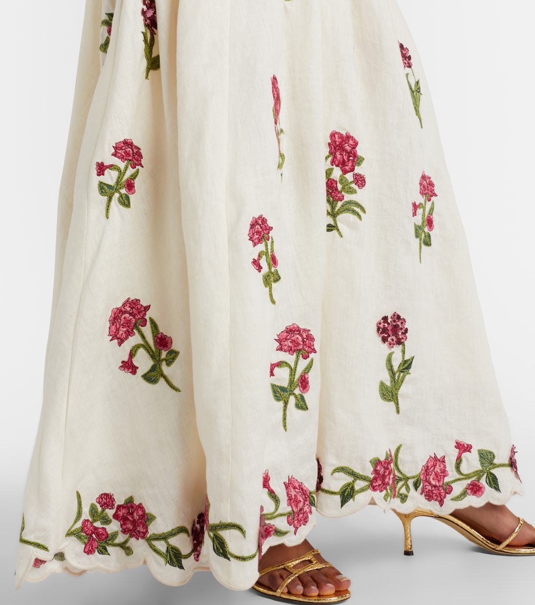 Siembra embroidered linen maxi dress | Agua by Agua Bendita