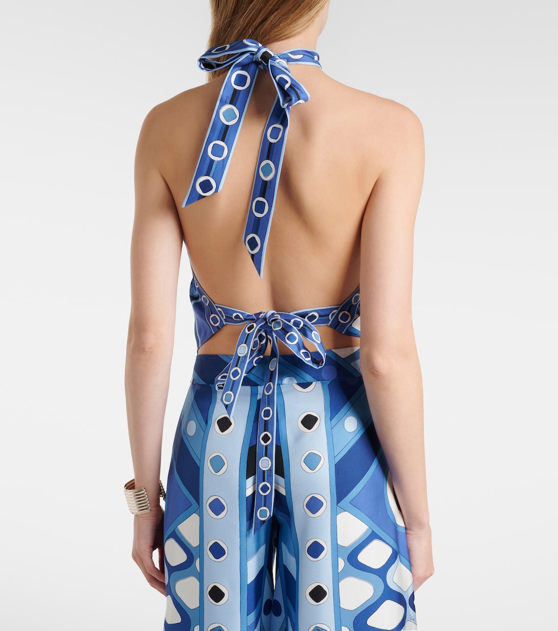 Vivara cropped silk top  | Pucci