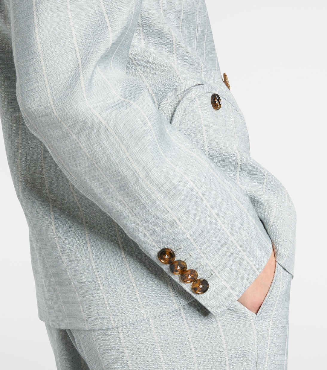 After You Charmer pinstripe double-breasted blazer | Blazé Milano