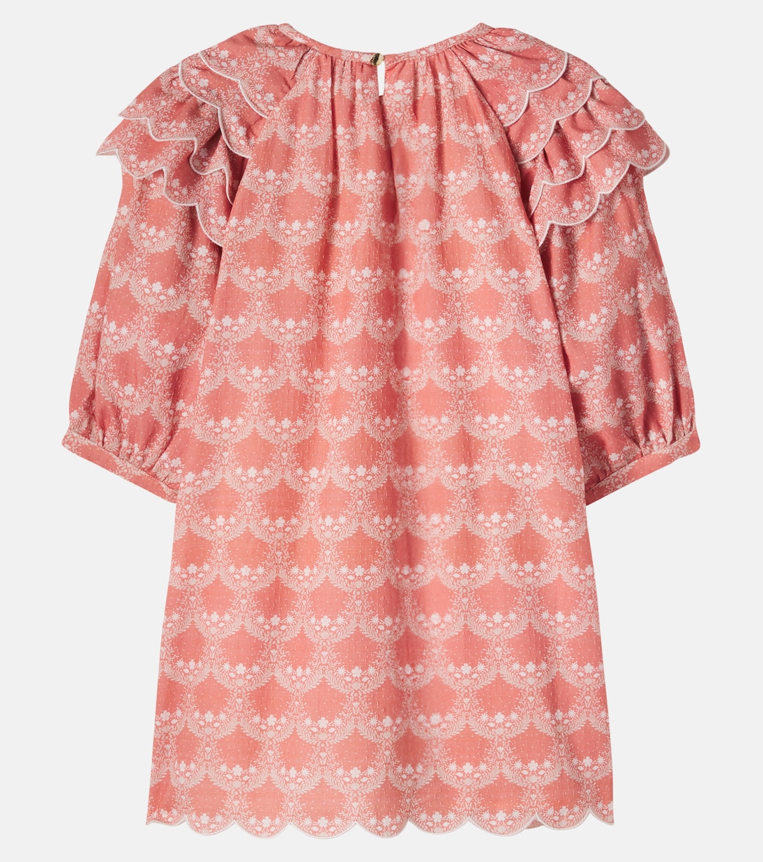 Printed scalloped cotton dress | Chloé Kids