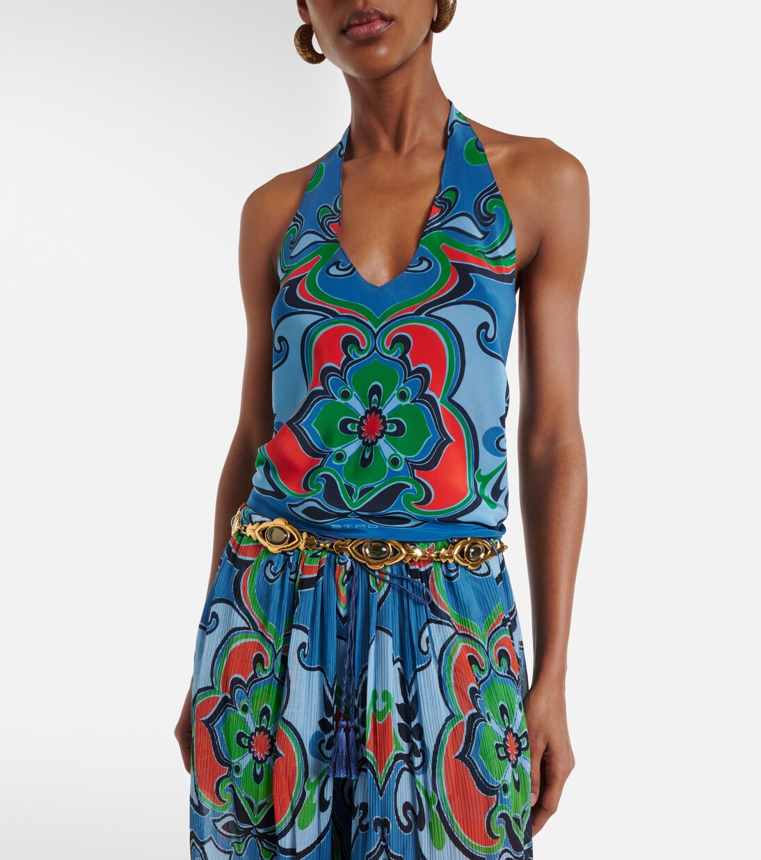 Printed silk top | Etro