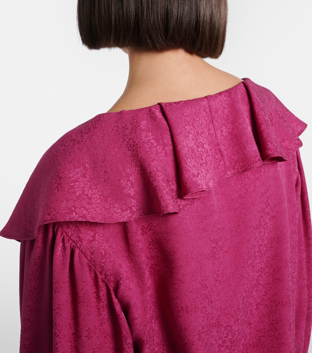 Ruffled silk jacquard blouse | Chloé