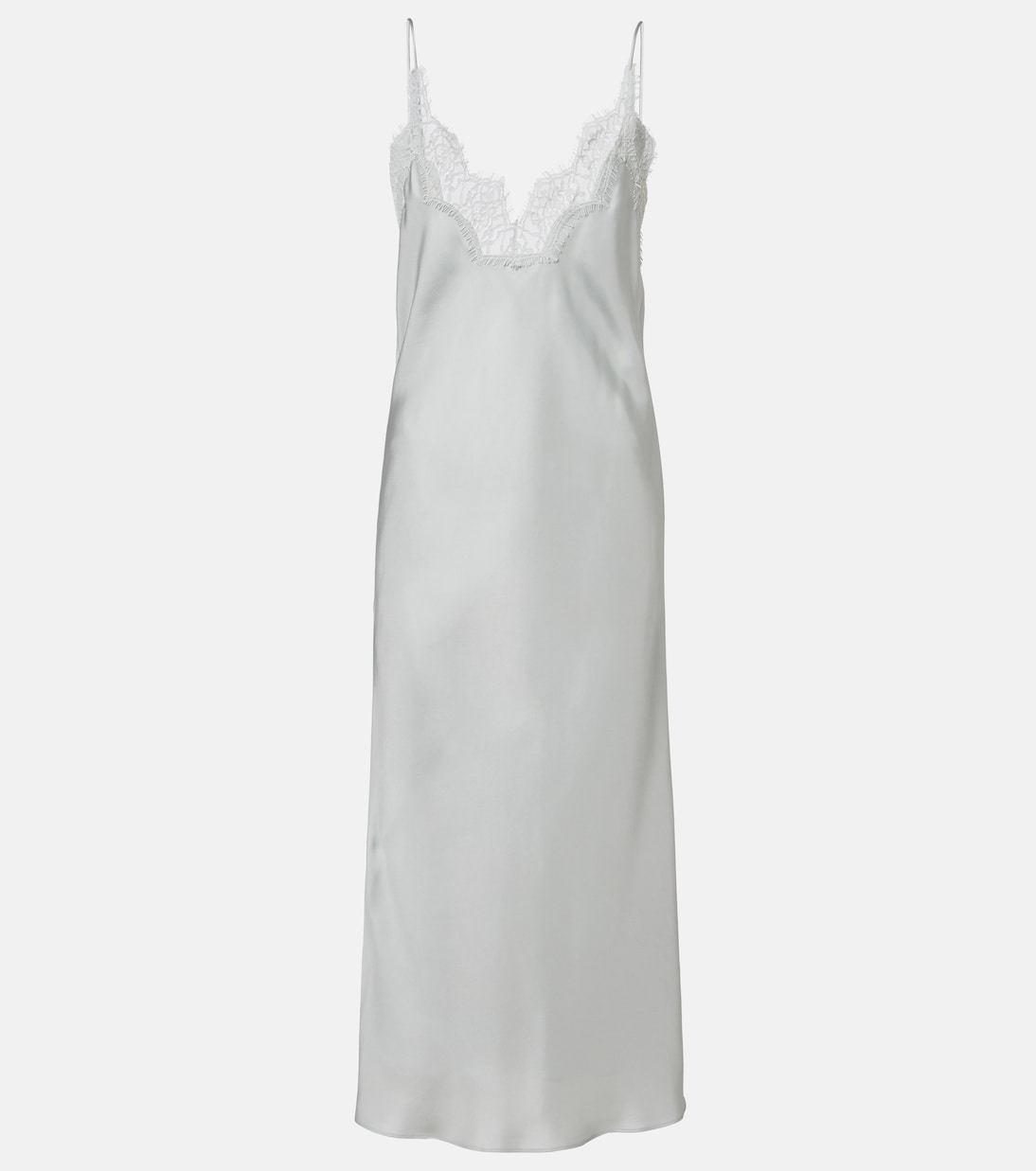 Lace-trimmed silk slip dress | Róhe