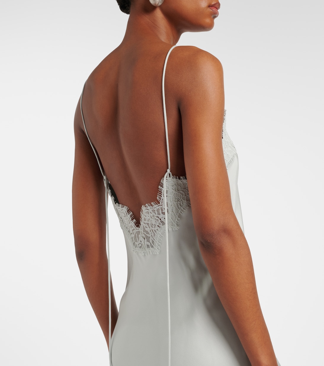 Lace-trimmed silk slip dress | Róhe