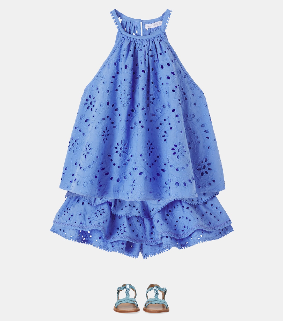 Gonna Alizee in cotone sangallo | Poupette St Barth Kids